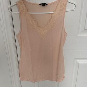 Banana Republic Blush Pink Lace-Trim Sleeveless Camisole